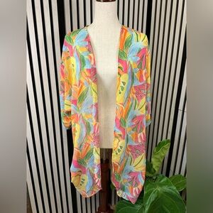 Colorful Tropical Print Women's Swim Cover-Up NWT Sz Lg